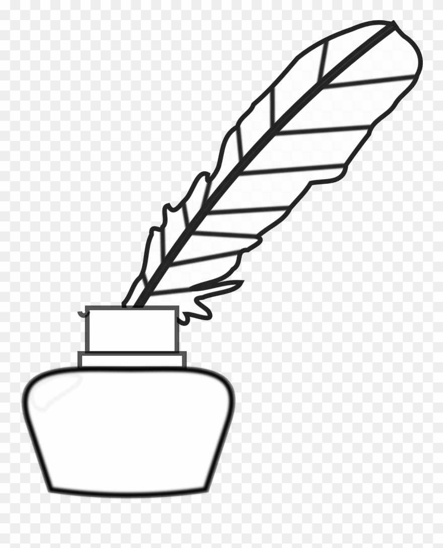 Pen Ink Jar Feather Pen Inkpot Quill Quil Pen 312179 - Colouring Images Of Inkpot Clipart