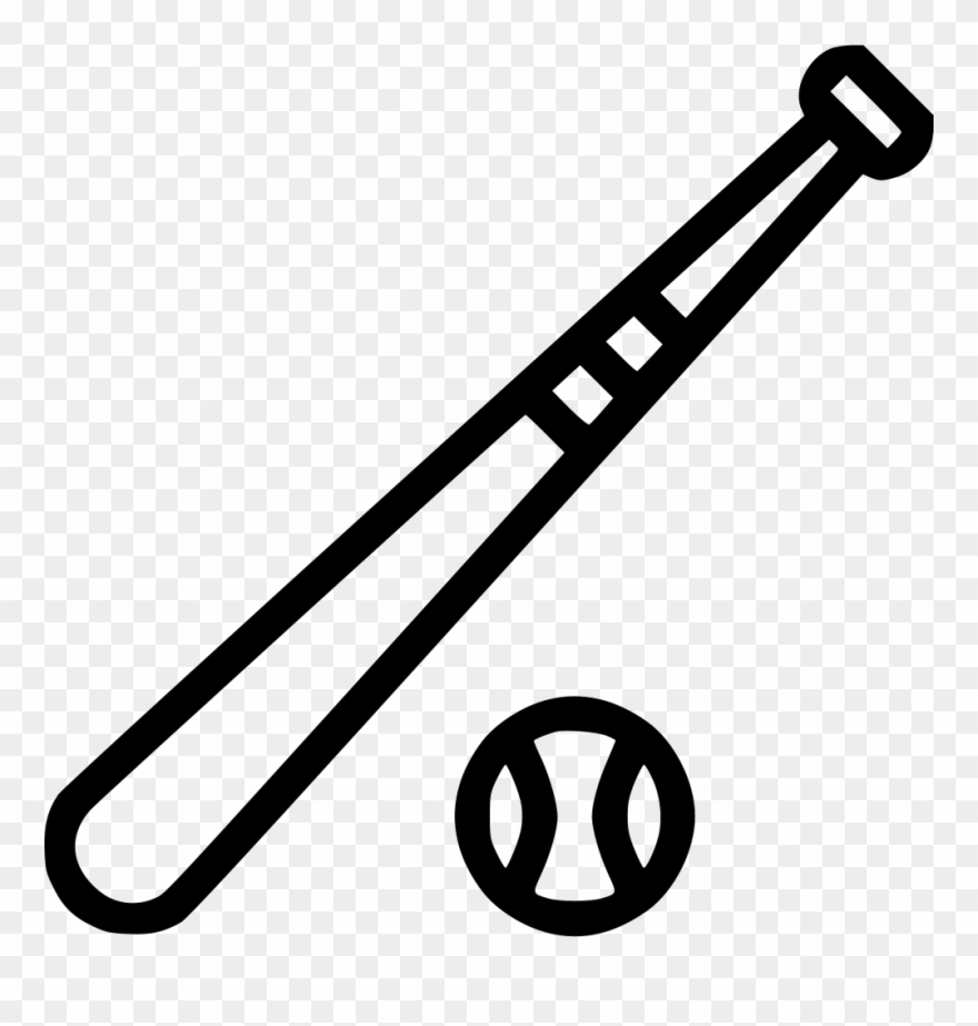 Baseball Play Svg Png Icon Free Download - Baseball Bat And Ball Icon Clipart