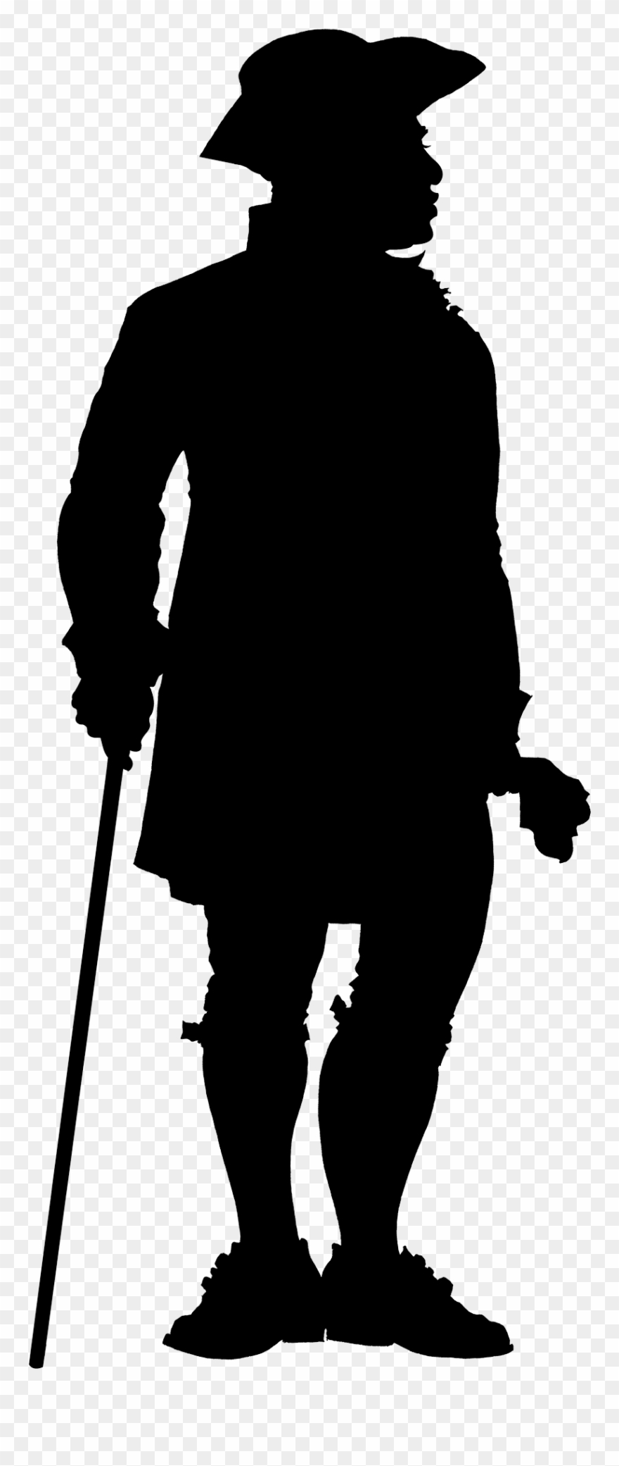5 - 00 Pm - Revolutionary Soldier Silhouette Png Clipart