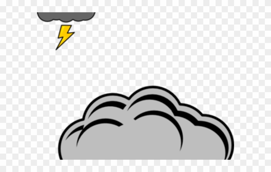 Lightning Clipart Thundercloud - Clipart Thunderclouds - Png Download