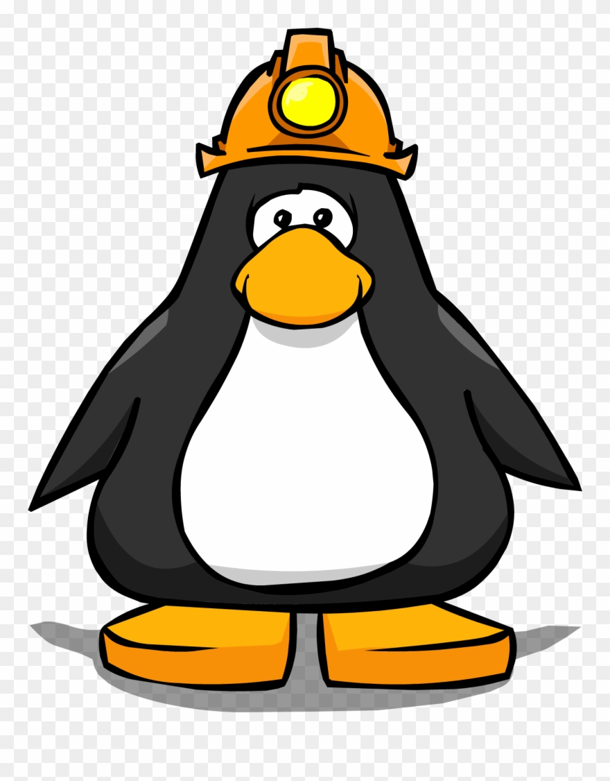 Hat Clipart Mining - Club Penguin Black Penguin - Png Download