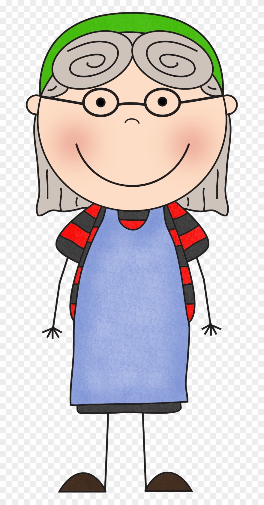 Bat Clipart Teacher - Clip Art Old Lady Who Swallowed - Png Download