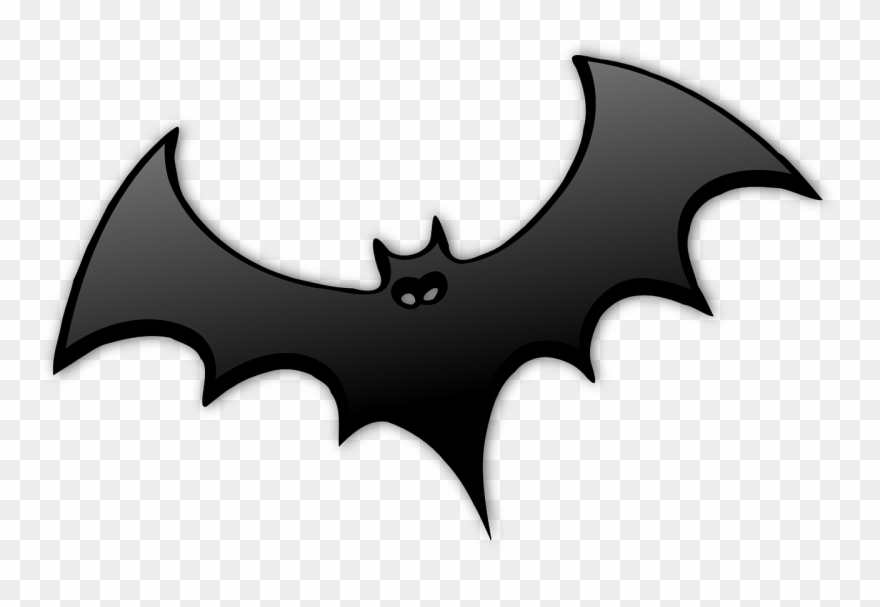Bat Black Dracula Wings Spread Hallow Silhouette Clip - Halloween Clip Art - Png Download