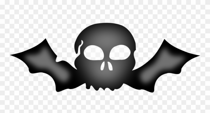 A Skull With Bat Wings - Pink Skull And Crossbones Tile Coaster Clipart