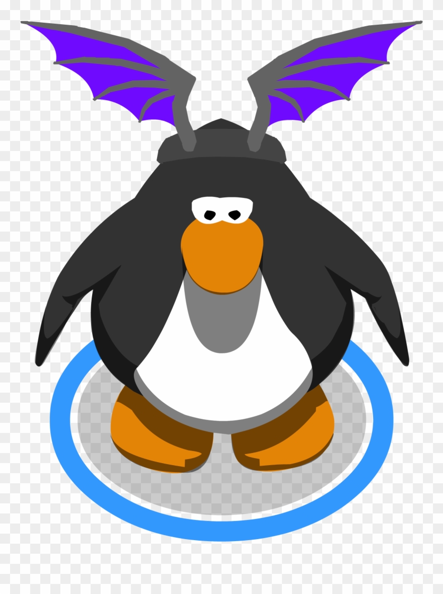 Purple Bat Wings In-game - Club Penguin Hat Dance Clipart
