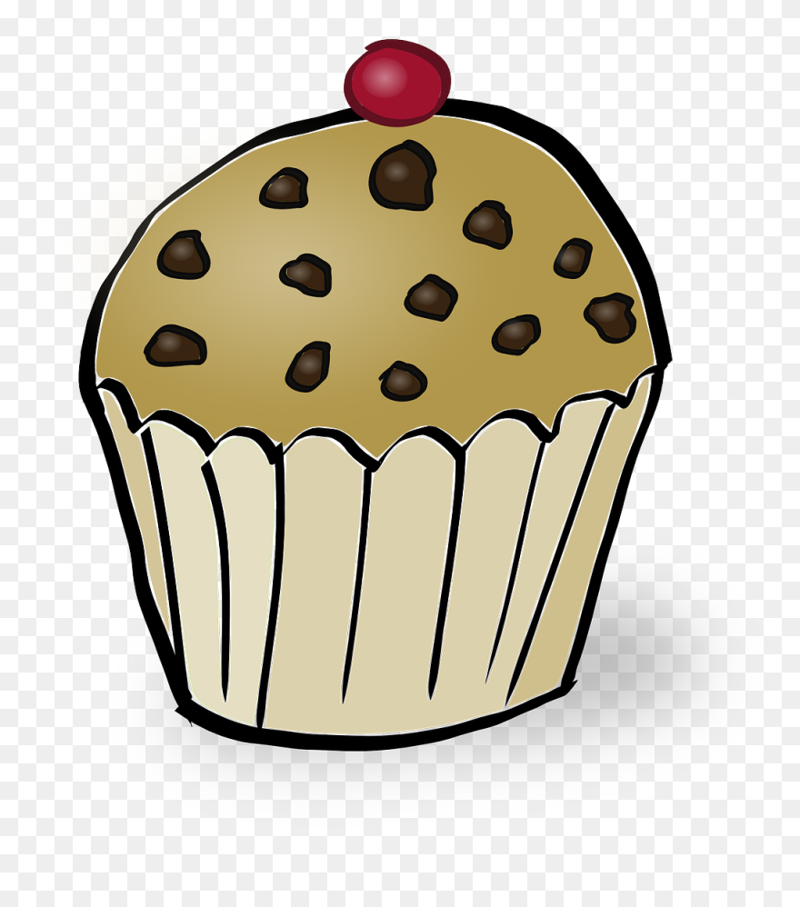 Muffin 20clipart - Chocolate Chip Muffin Clipart - Png Download
