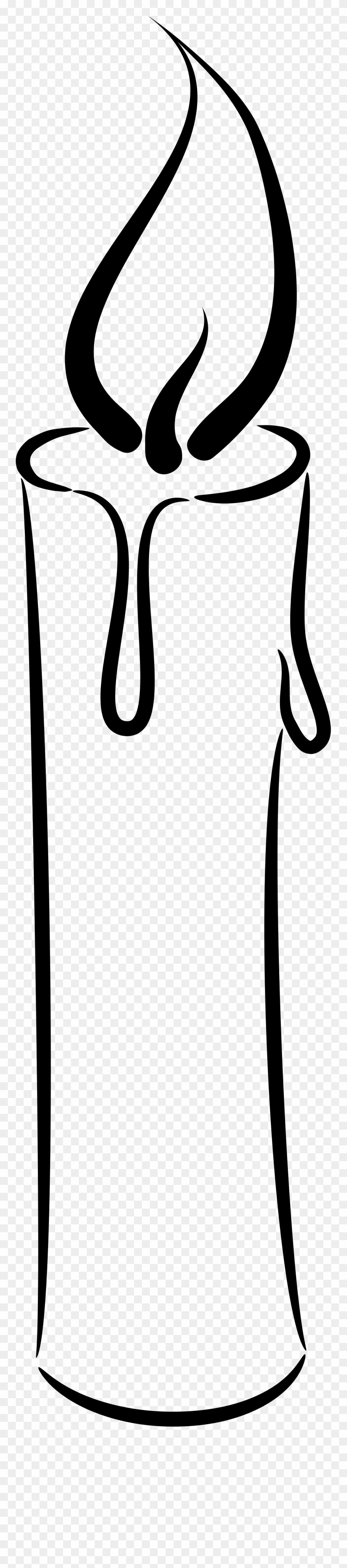 Great Clip Art Filecandlesvg - Clip Art Black And White Candle - Png Download
