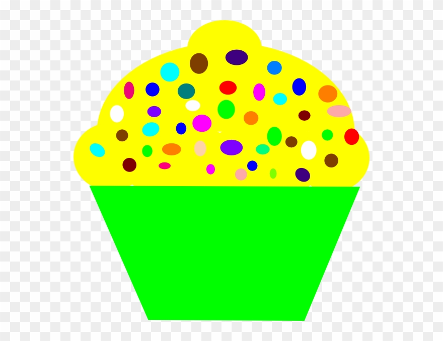 Cupcake Clipart Yellow - 'all Mine!' Cupcake Sticker - Png Download