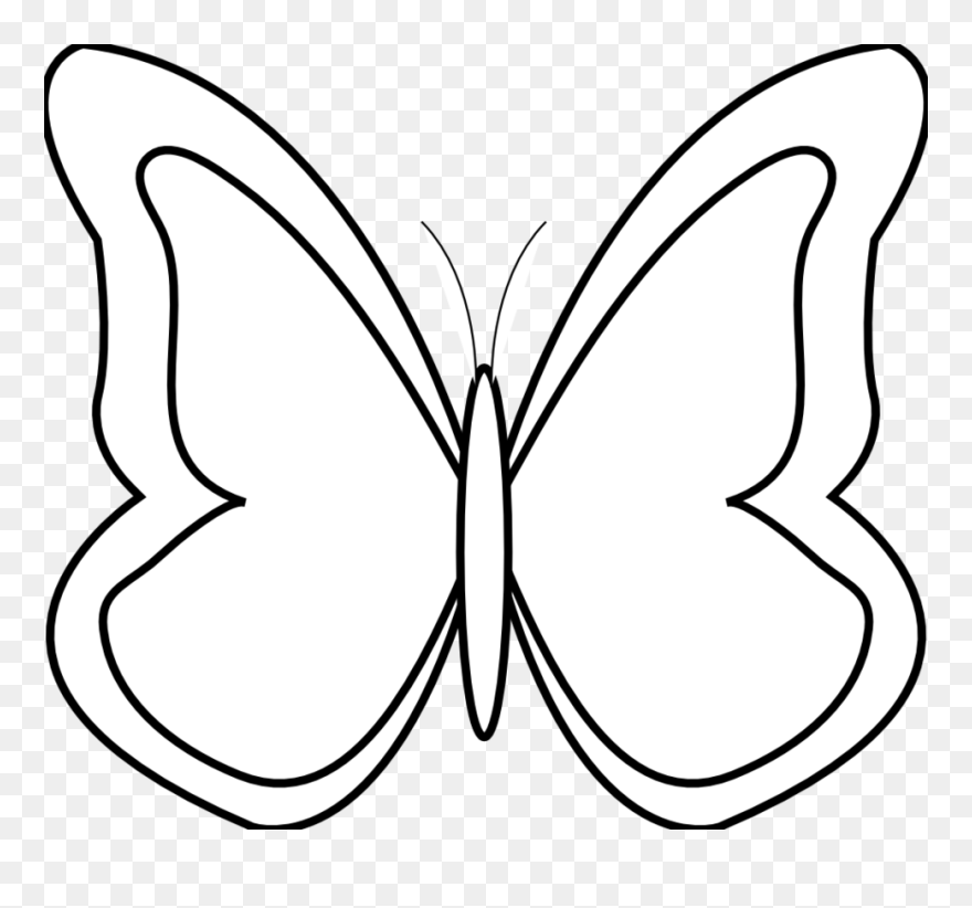 Black And White Free Collection Download Share - Butterfly Black And White Clip Art - Png Download