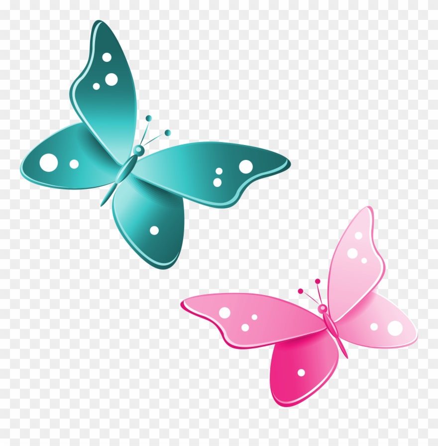 Blue And Pink Butterflies Png Imageu200b Gallery Yopriceville - Pink Butterfly Clipart Png Transparent Png