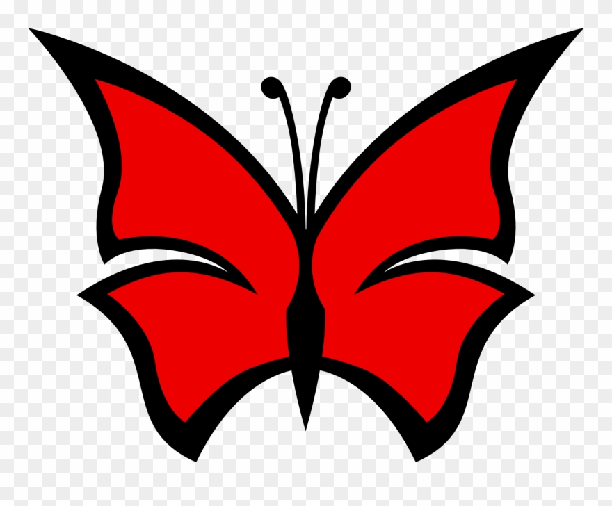 Clipart Red Butterfly Cliparts Free Download Clip Art - Clip Art Design Black And White Butterfly - Png Download