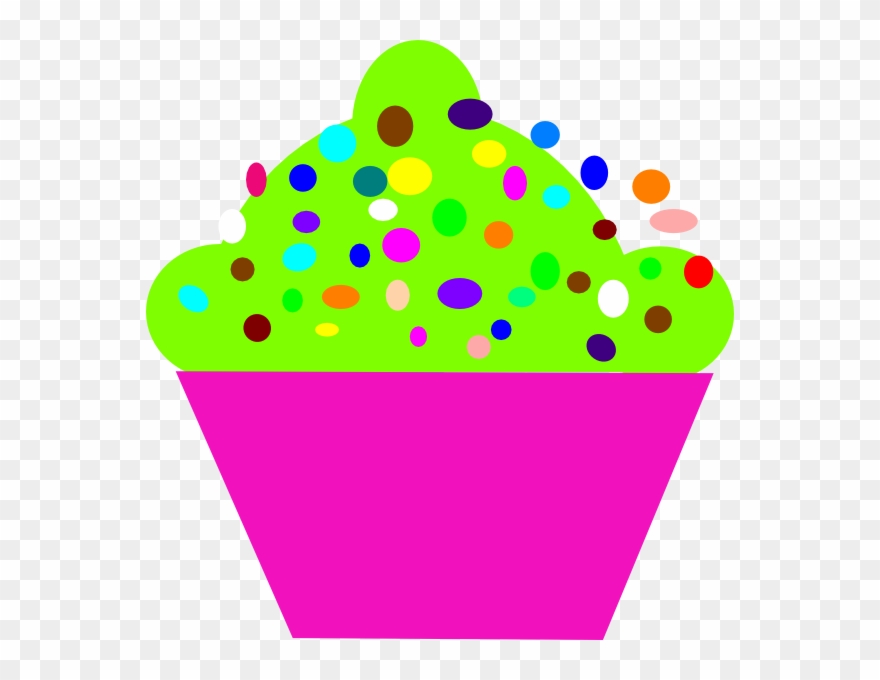 Polka Dot Cupcake Clip Art At Clker - Png Download