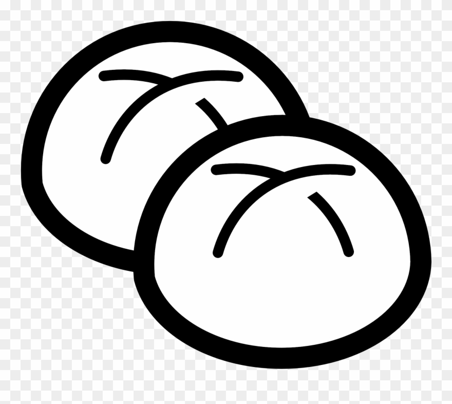 Pitr Bakery Buns Black White - Black And White Bun Clipart