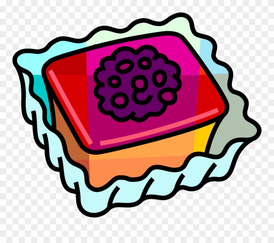 Vector Illustration Of Sweet Dessert Pastry Cake With Clipart