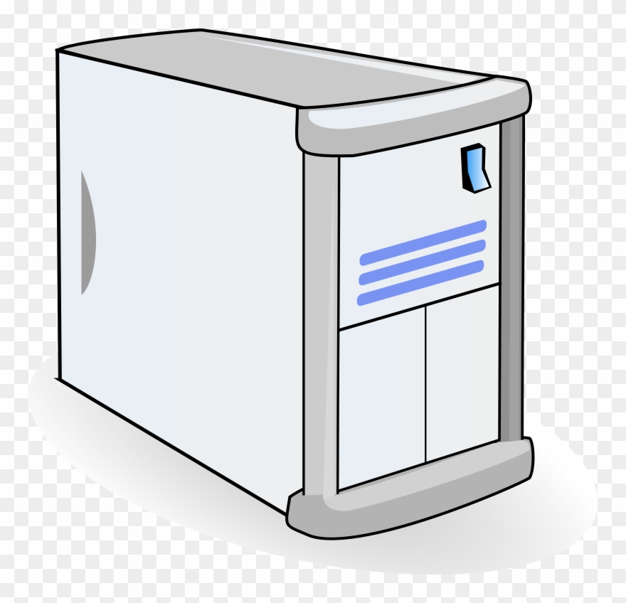 Computer Server Clip Art - Computer System Unit Cartoon - Png Download