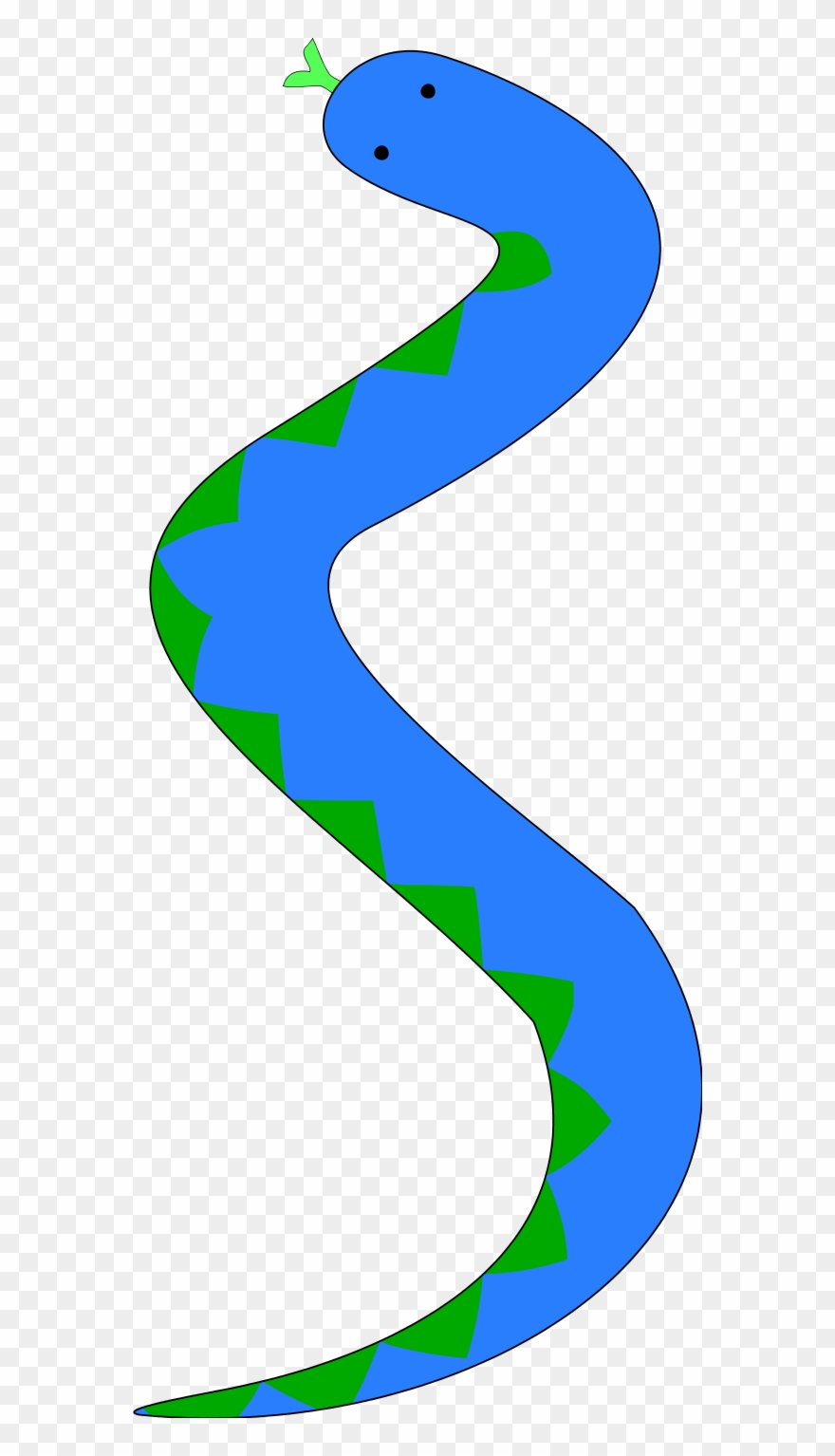 Green - Snakes Clipart