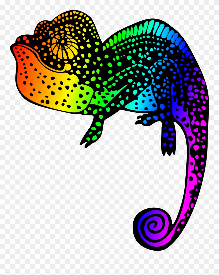 Chameleons Reptile Drawing Line Art Silhouette - Chameleons Clipart