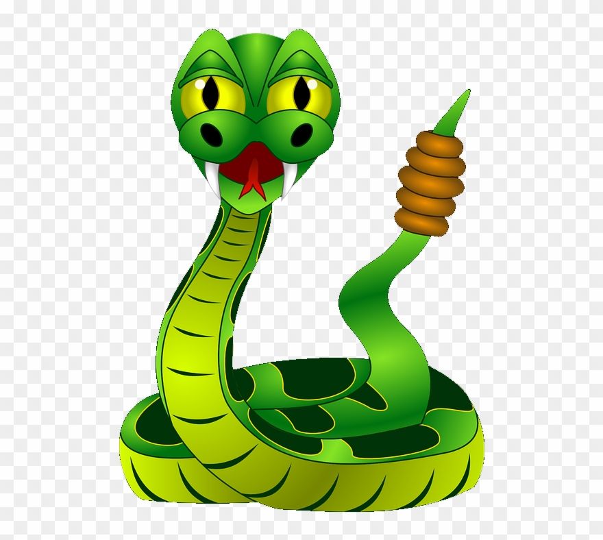 Rattlesnake Clip Art - Venomous Snake Clipart - Png Download