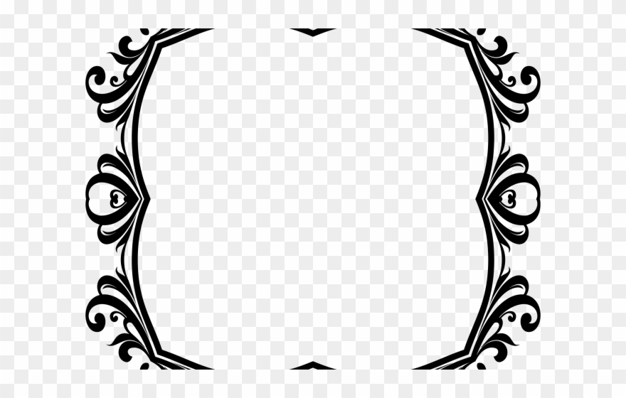 Flourish Clipart Decorative - Clipart Black And White Frame Border - Png Download