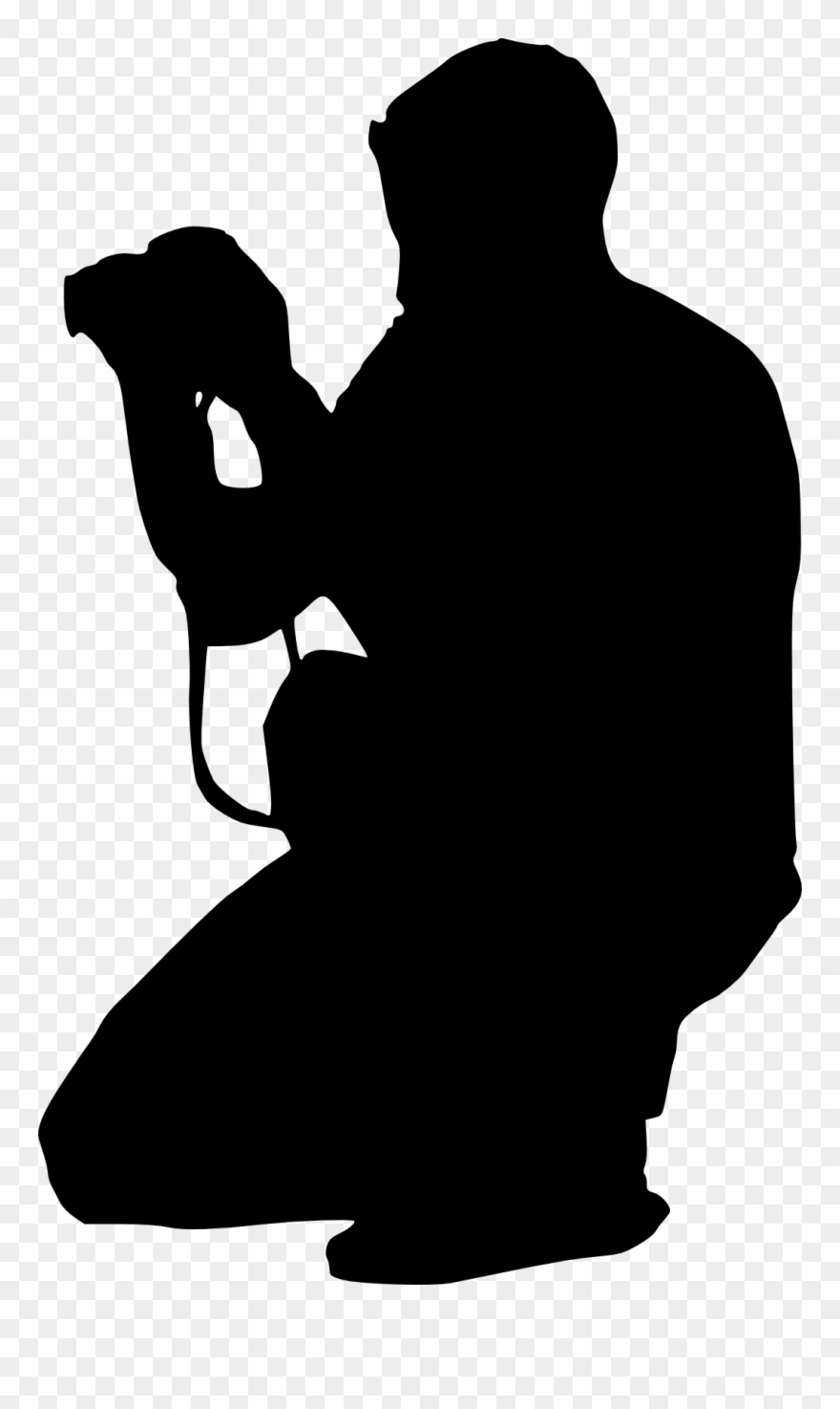 Camera Silhouette At Getdrawings Com Free For - Black And White Photographer Clipart - Png Download