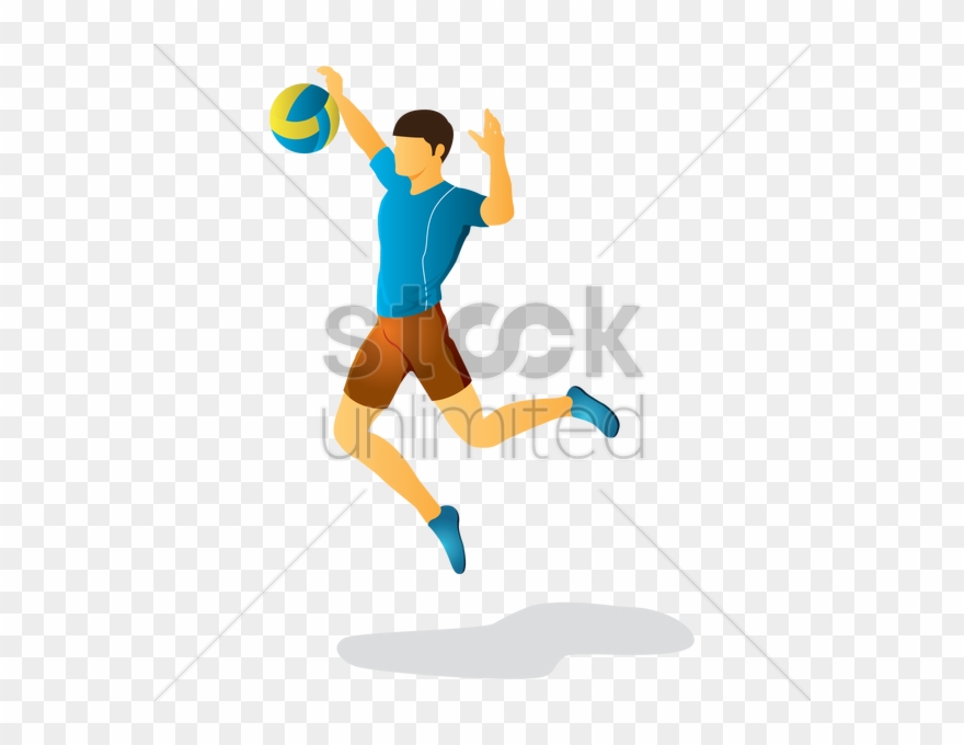 Man Playing Volleyball Clipart Volleyball Clip Art - Volleyball - Png Download
