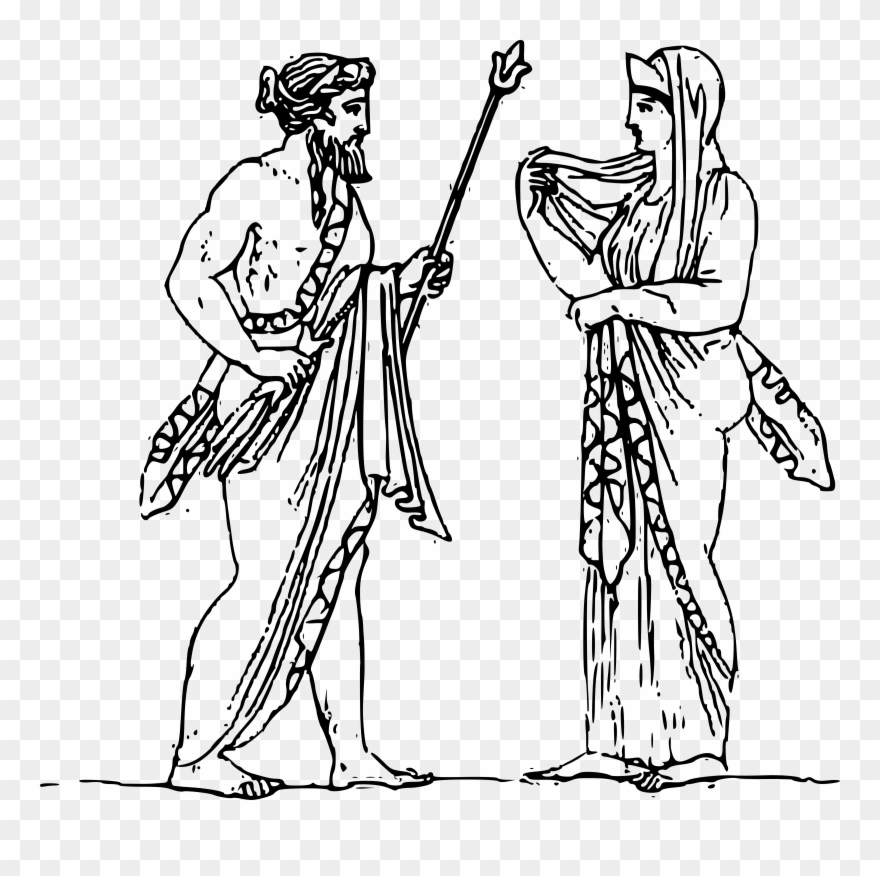 Clip Art Library - Hera And Zeus Fight - Png Download