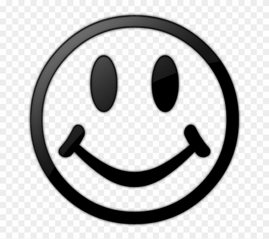 Smiley Face Clip Art Black And White Smiley Face Black - Smiley Black And White Icon - Png Download
