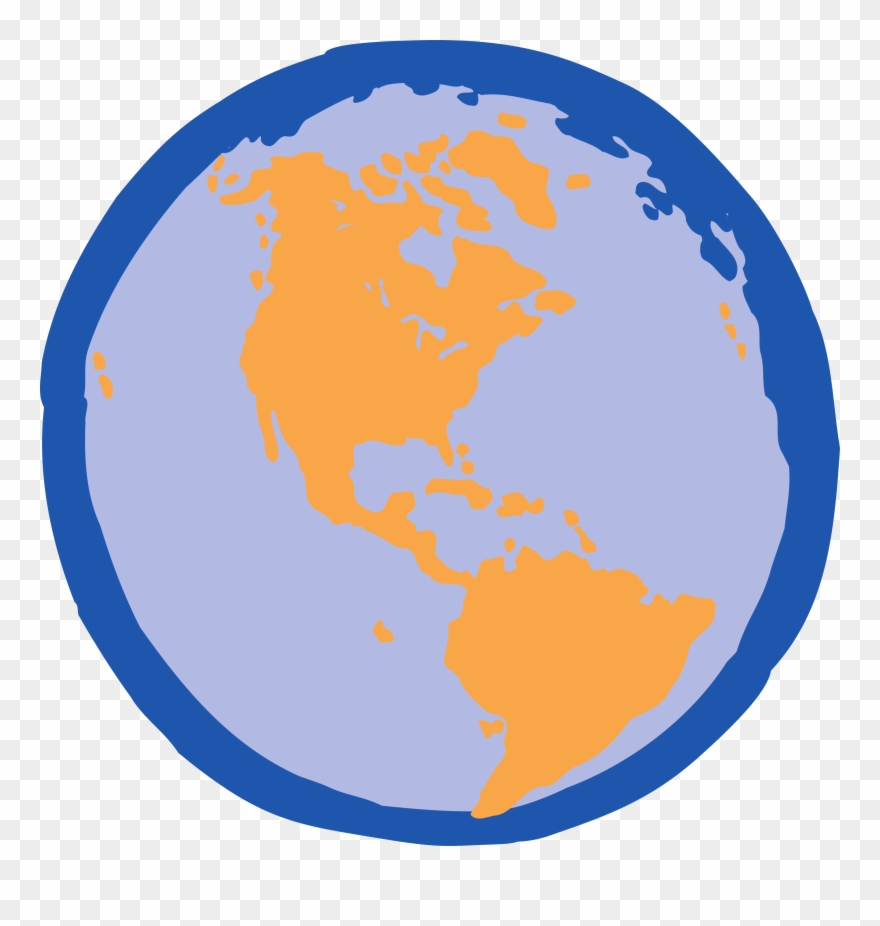 World Globe Clip Art Download - Earth North And South America - Png Download
