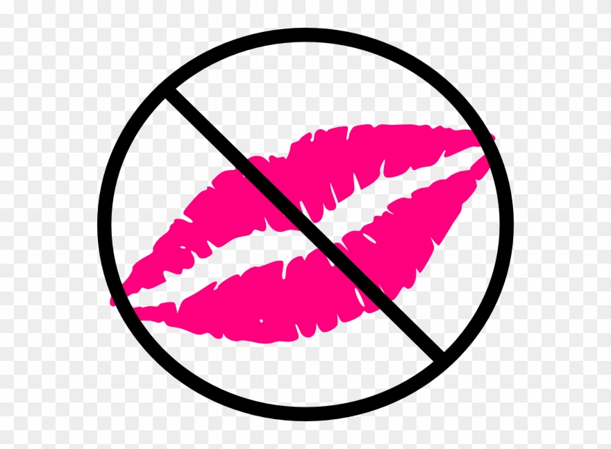 No Kissy Lips Clip Art - Png Download