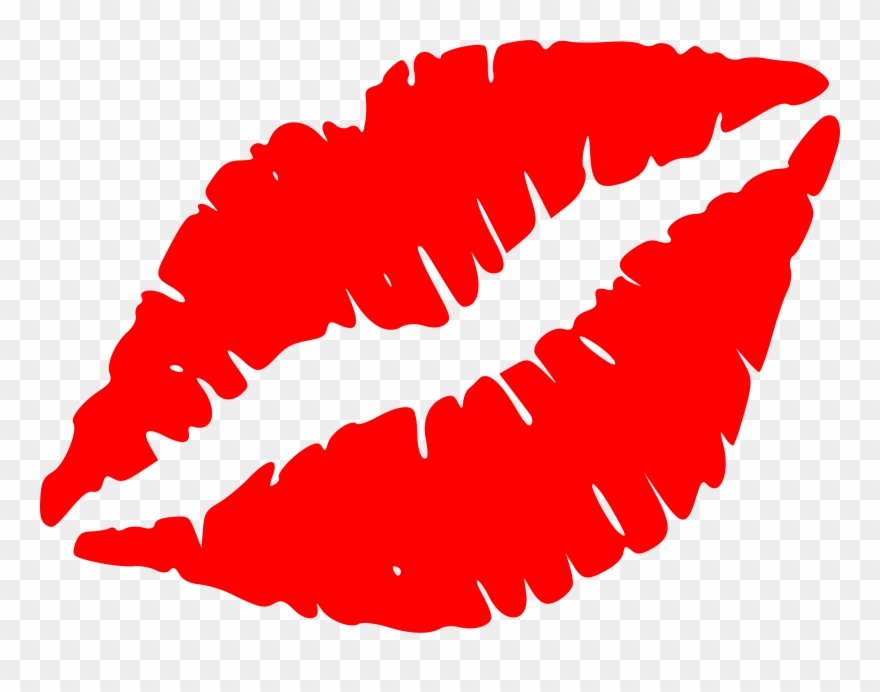 Clipart - Red Lips - Red Lips Watercolor Painting - Png Download