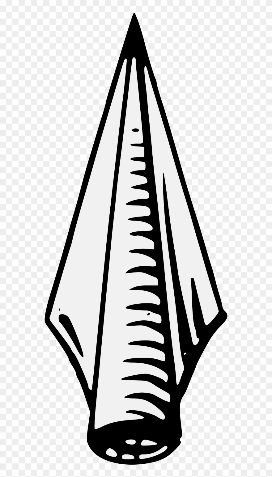Png Black And White Spearhead Traceable Heraldic Art Clipart