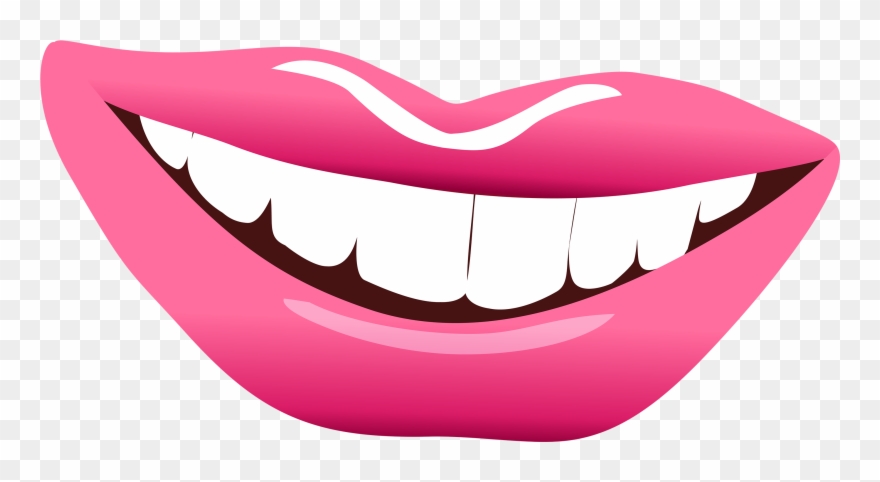 Lips Pink Png Clipart Image - Teeth Clipart With Pink Lip Transparent Png