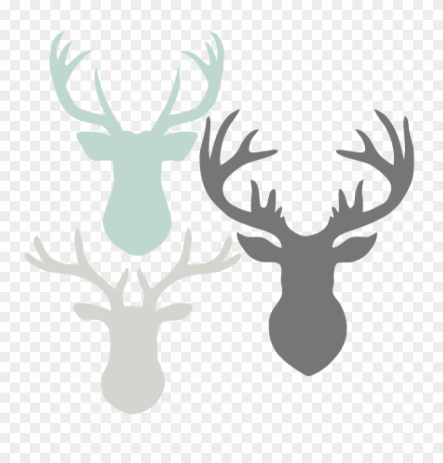Deer Head Clipart Deer Head Set Svg Scrapbook Cut File - Png Download