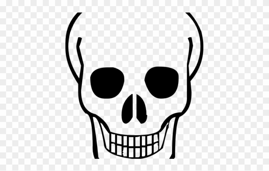 Skull Icon Black And White Clipart