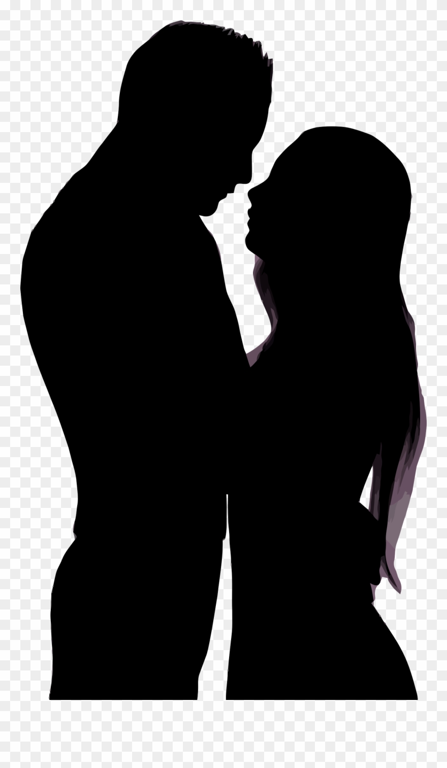 Couple Clipart Love Png - Man And Woman Embracing Silhouette Transparent Png