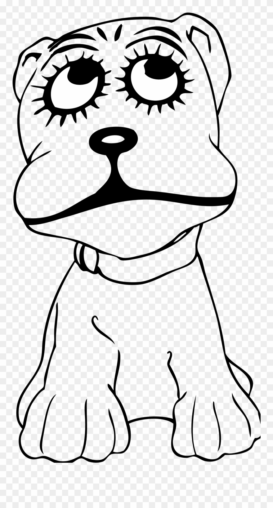White Cartoon Dog - Cartoon Dog Shower Curtain Clipart
