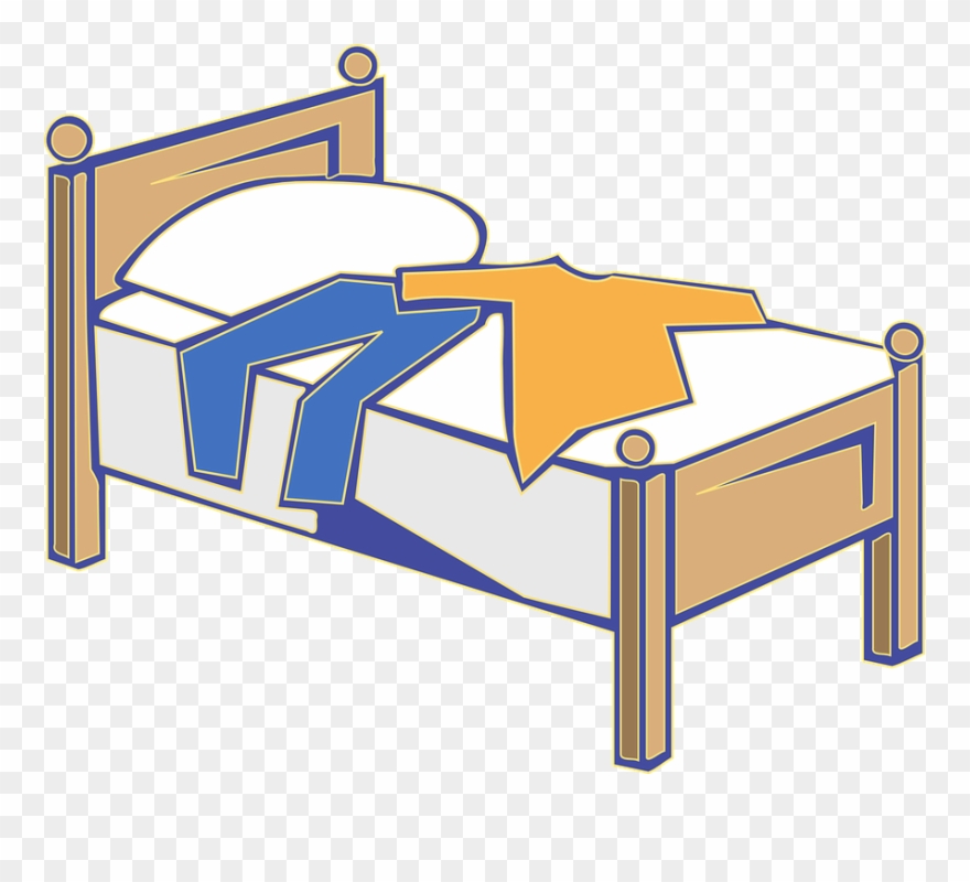 Bed Empty Pillow - Getting Dressed Clipart - Png Download