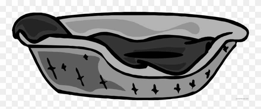 Clipart Bed Black And White - Pet Bed Clip Art - Png Download
