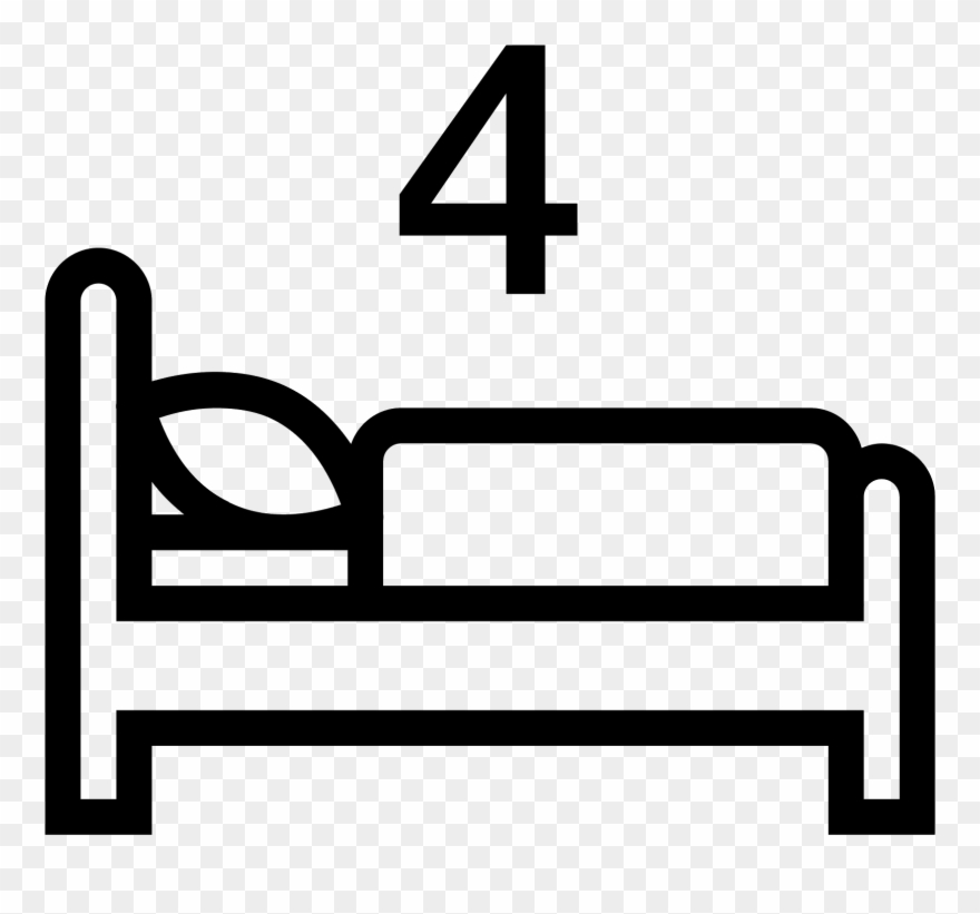 Four Beds Icon Free - Icona Posti Letto Clipart