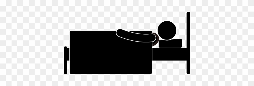 Clipart Sleeping Hospital Bed - Sleeping In Bed Silhouette Png Transparent Png