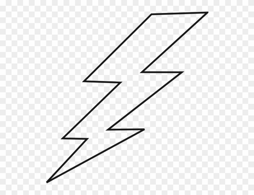 Lightning Black Bolt Clip Art - Lightning Bolt Clipart - Png Download