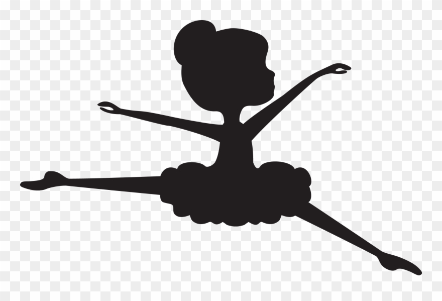 Black And White Tutu Clipart - Silueta Bailarina De Ballet - Png Download