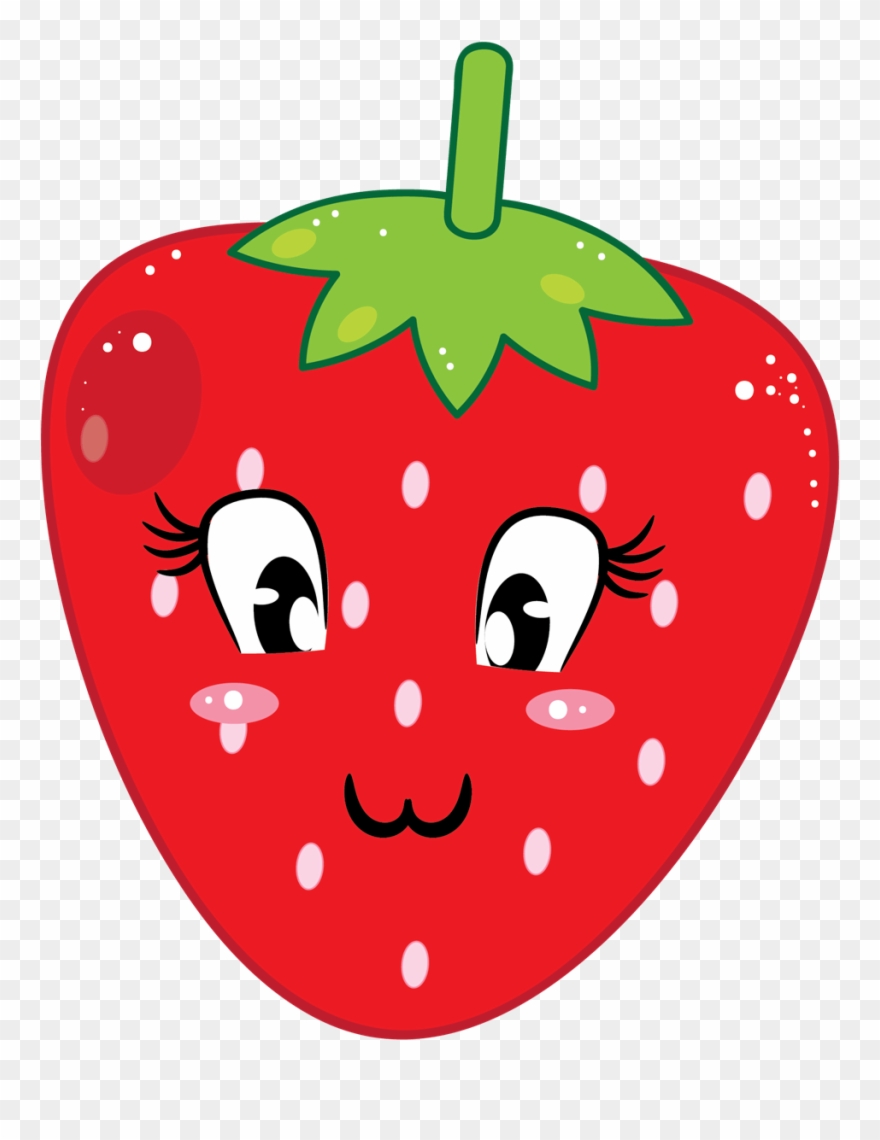 Strawberry - Strawberry Clipart With Face - Png Download