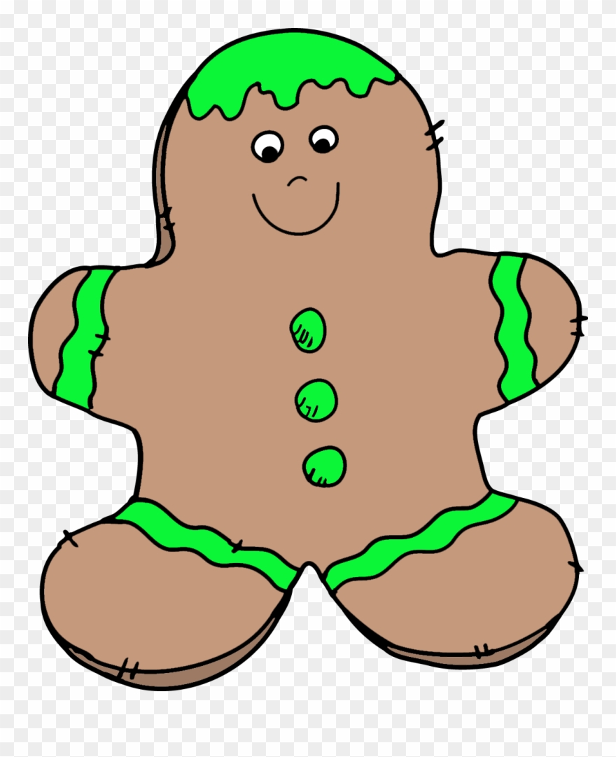 Christmas Cookie Clipart - Gingerbread Man - Png Download