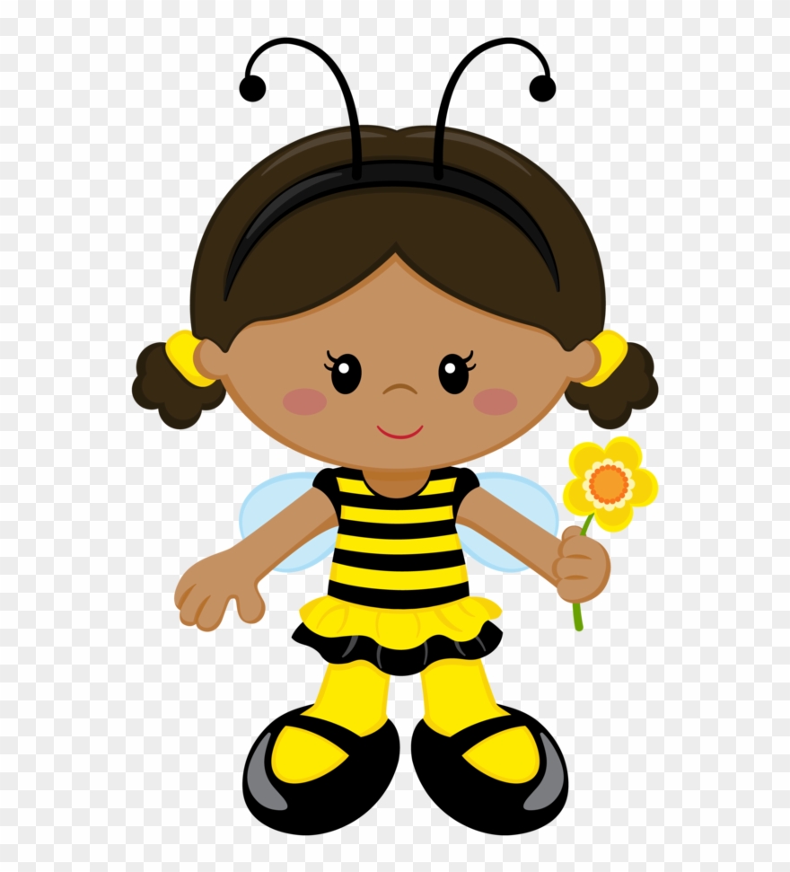 Paper Dolls, Bee Theme, Cute Clipart, Say Hello, Clip - Menina Abelhinha Png Transparent Png