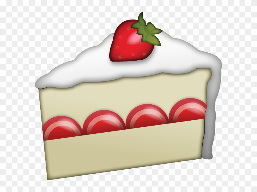 Strawberry Clipart Strawberry Slice - Iphone Emoji Cake Png Transparent Png