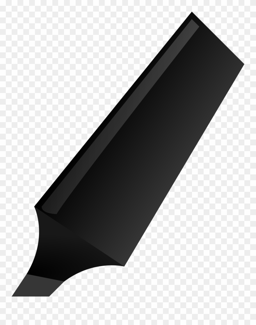Highlighter Marker Pen Paper Pencil Pens - Highlighter Black And White Clipart