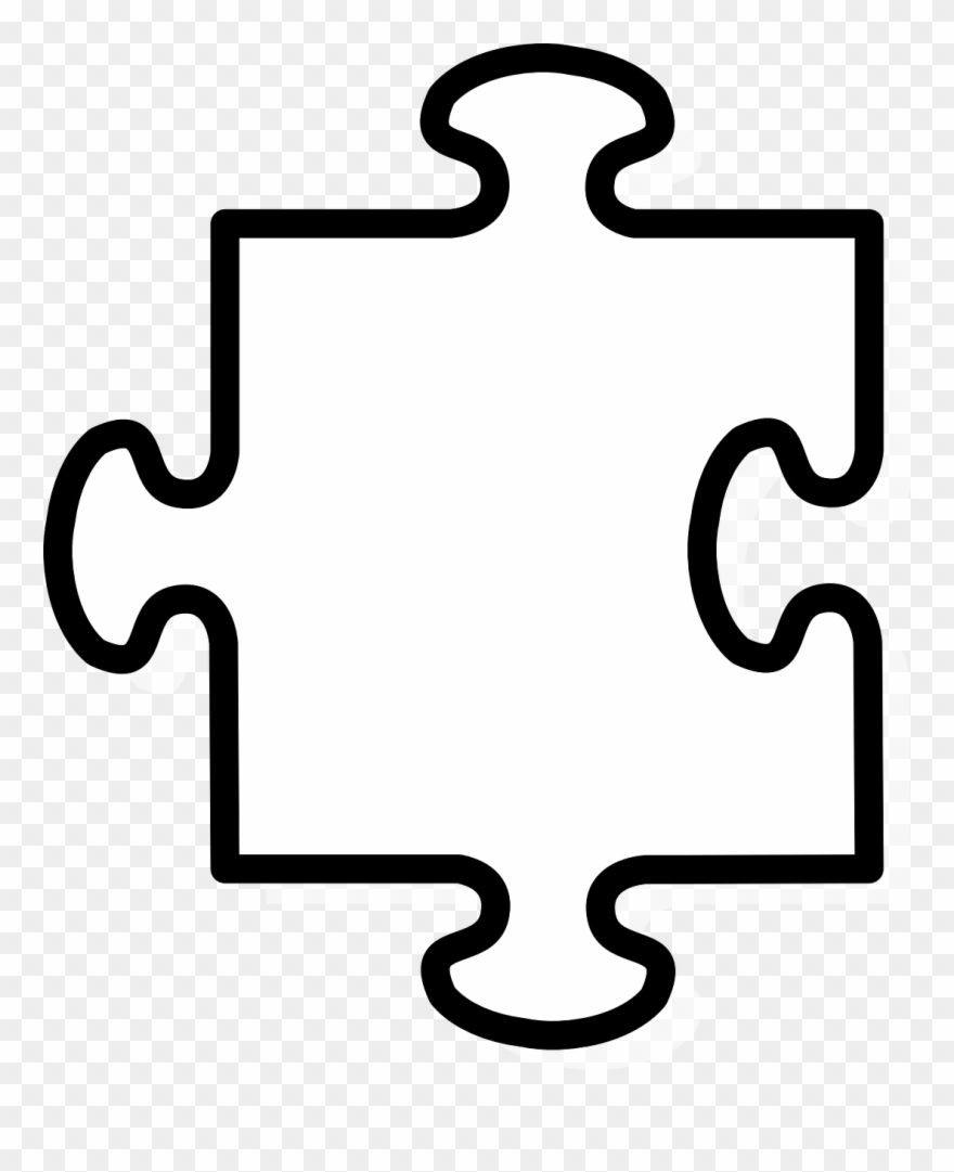 Puzzle Piece Outline - Jigsaw Piece Clip Art - Png Download