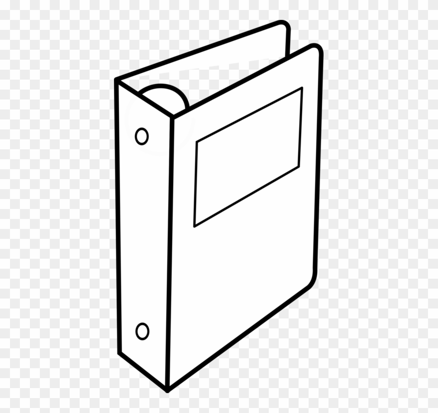 Paper Clip Ring Binder Binder Clip Notebook - Drawing Of A Binder - Png Download