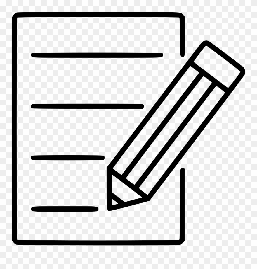 Icon Pen And Paper Clipart Paper Pencil Computer Icons - Pen And Paper Clipart Black And White - Png Download